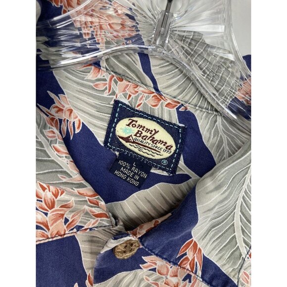 *Tommy Bahama Mens Shirt Size L Tropical Hawaiian Rayon Button Front Short Slv - Picture 5 of 8